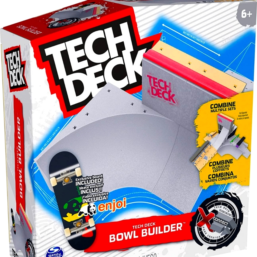 TECH DECK, Neon Mega Park X-Connect Creator, Glow-in-The-Dark Customizable Ramp